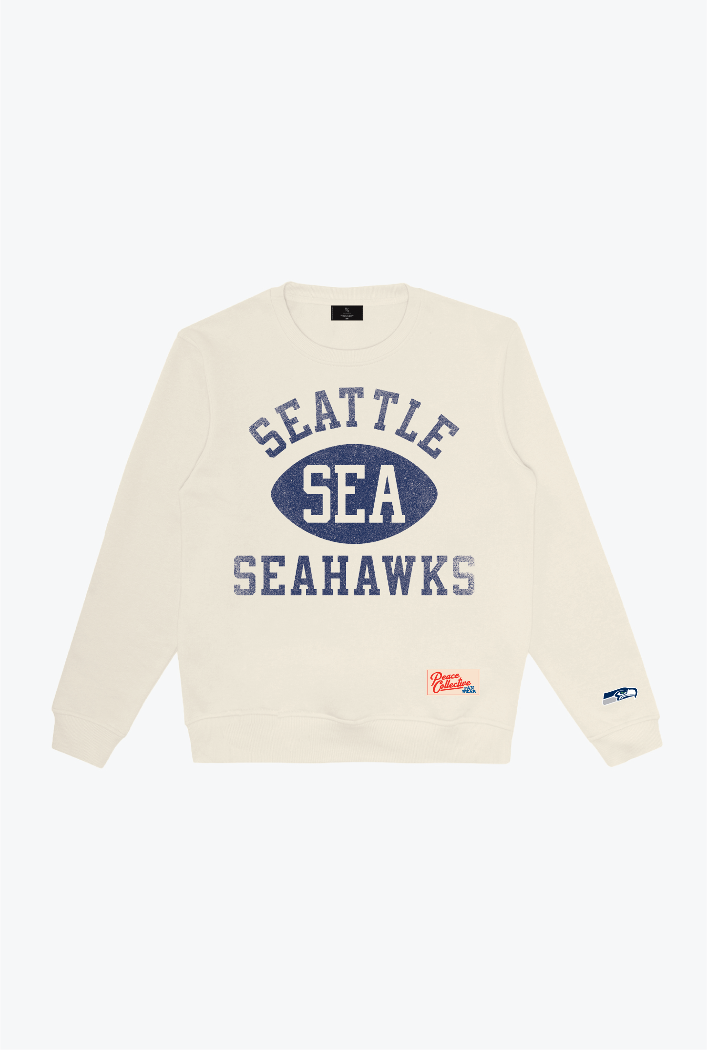 Seattle Seahawks Warm Up Heavyweight Crewneck - Ivory