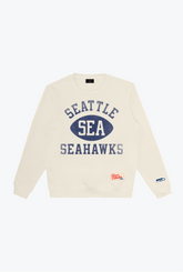 Seattle Seahawks Warm Up Heavyweight Crewneck - Ivory