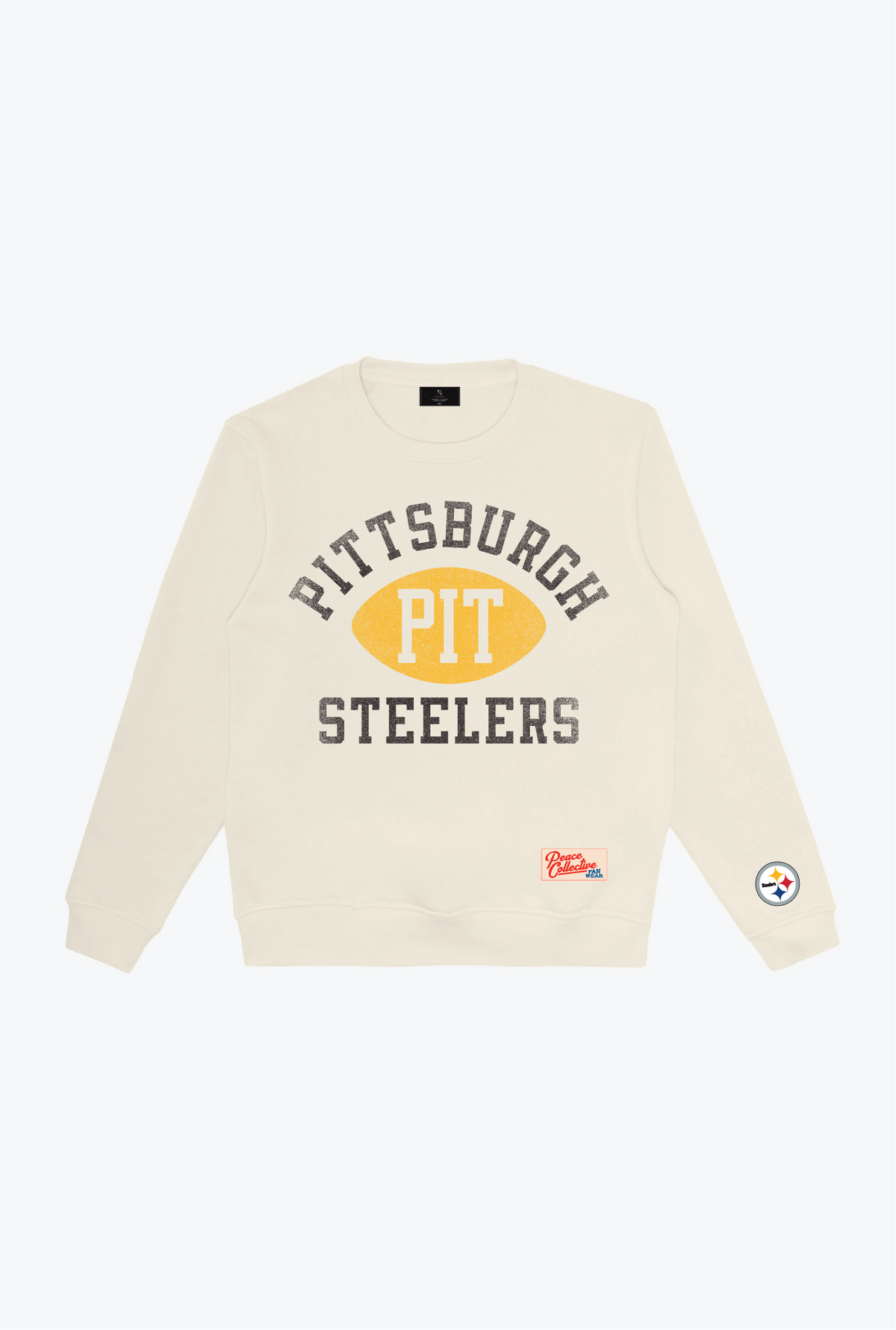 Pittsburgh Steelers Warm Up Heavyweight Crewneck - Ivory