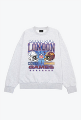 Indianapolis Colts vs. Washington Commanders London Crewneck - Ash