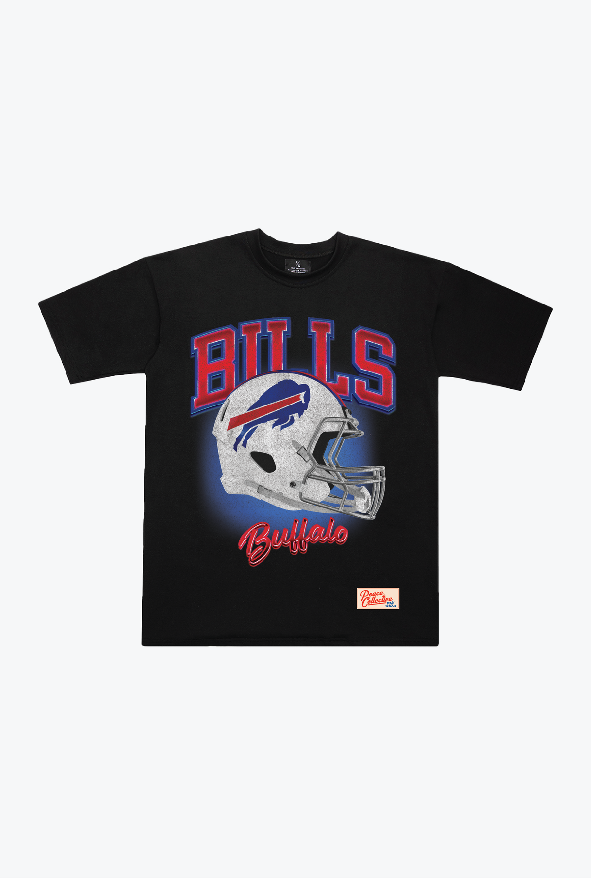 Buffalo Bills Photorealistic Vintage Heavyweight T-Shirt - Black