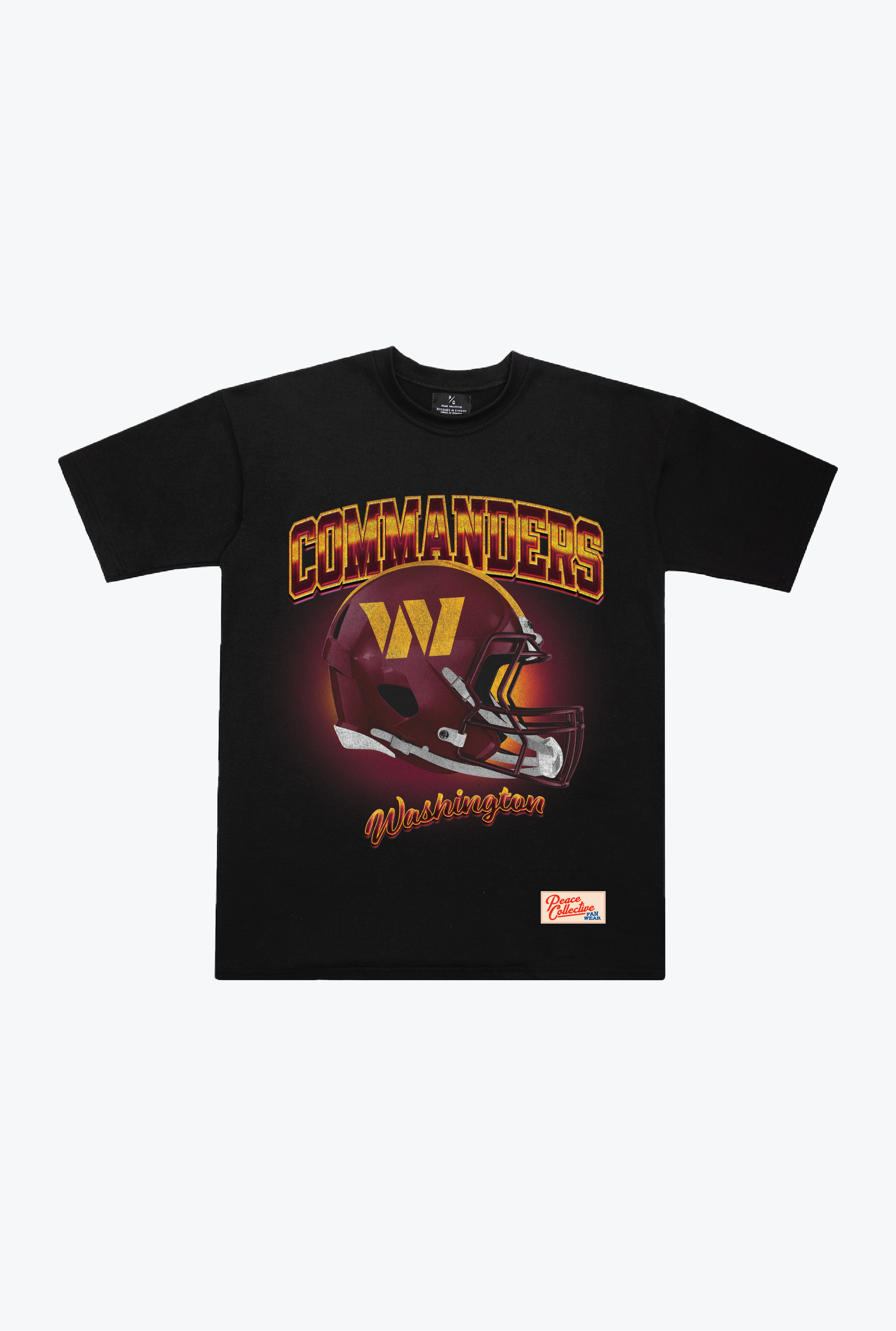 Washington Commanders Photorealistic Vintage Heavyweight T-Shirt - Black