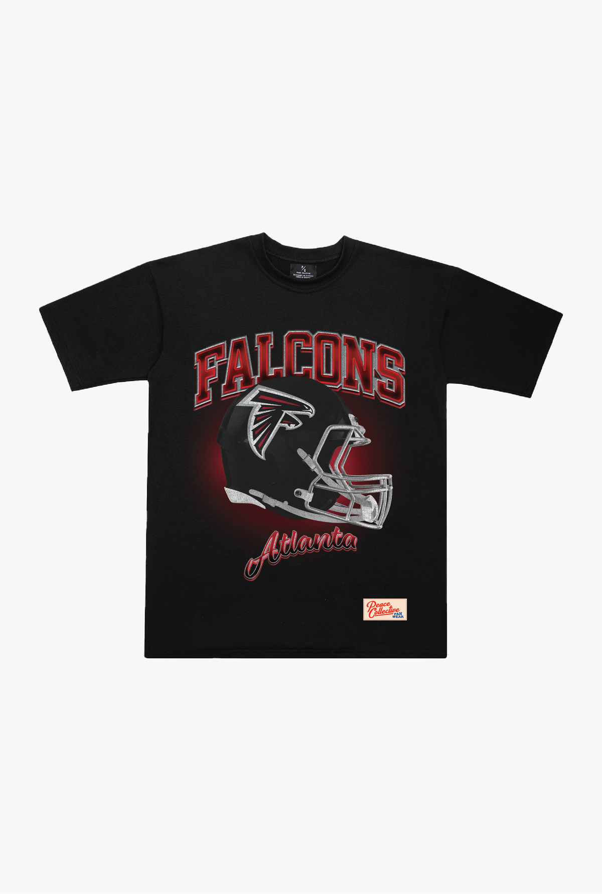 Atlanta Falcons Photorealistic Vintage Heavyweight T-Shirt - Black