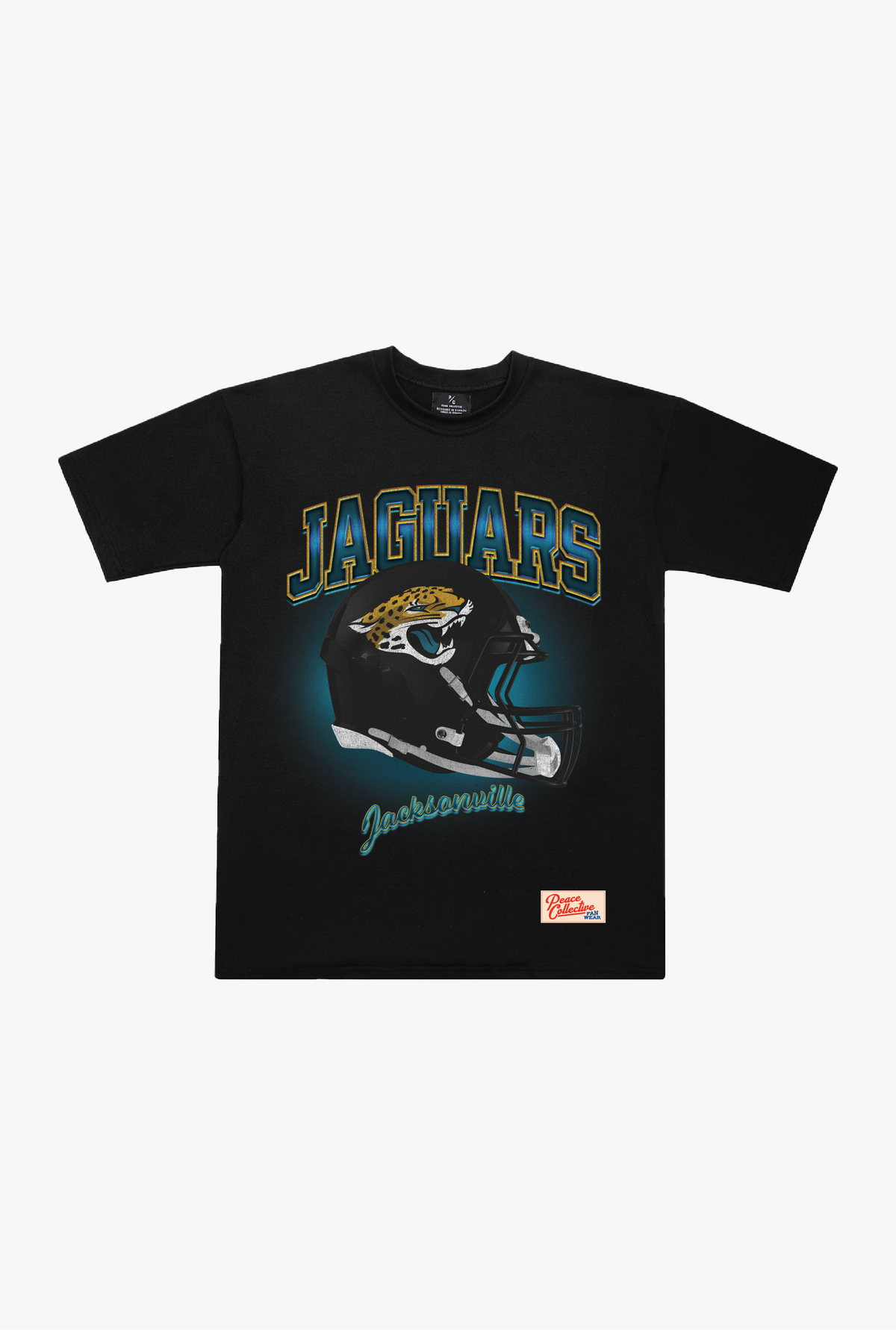 Jacksonville Jaguars Photorealistic Vintage Heavyweight T-Shirt - Black