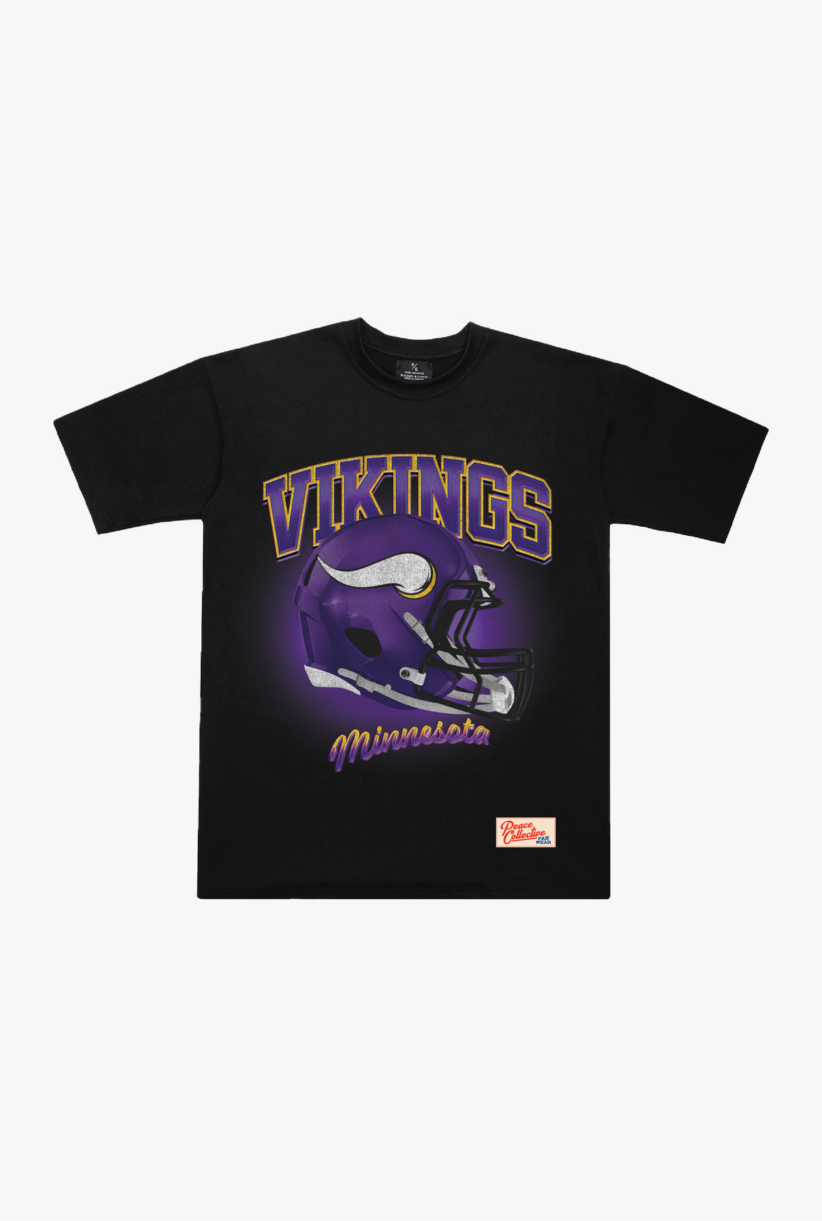 Minnesota Vikings Photorealistic Vintage Heavyweight T-Shirt - Black