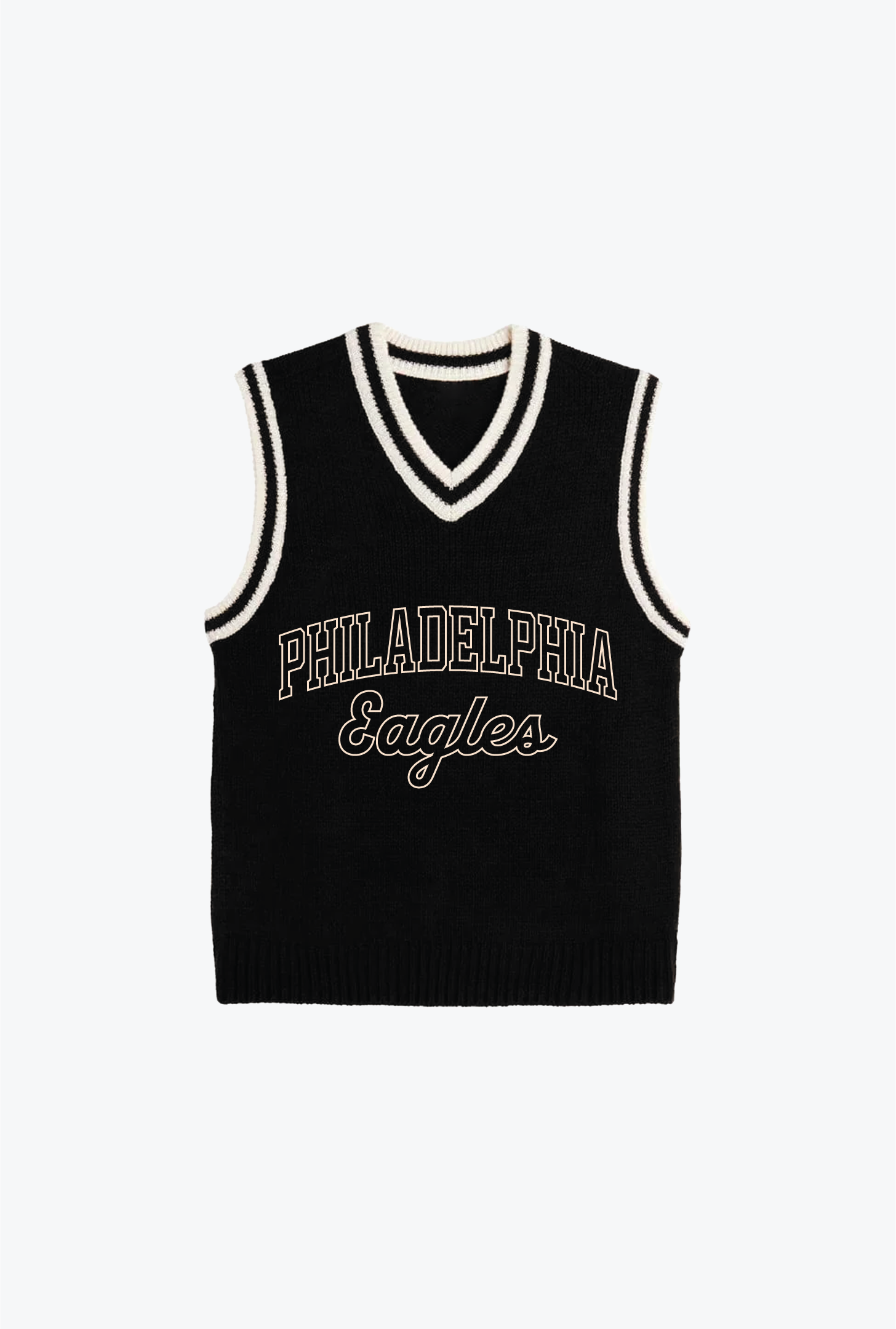 Philadelphia Eagles Knit Sweater Vest - Black