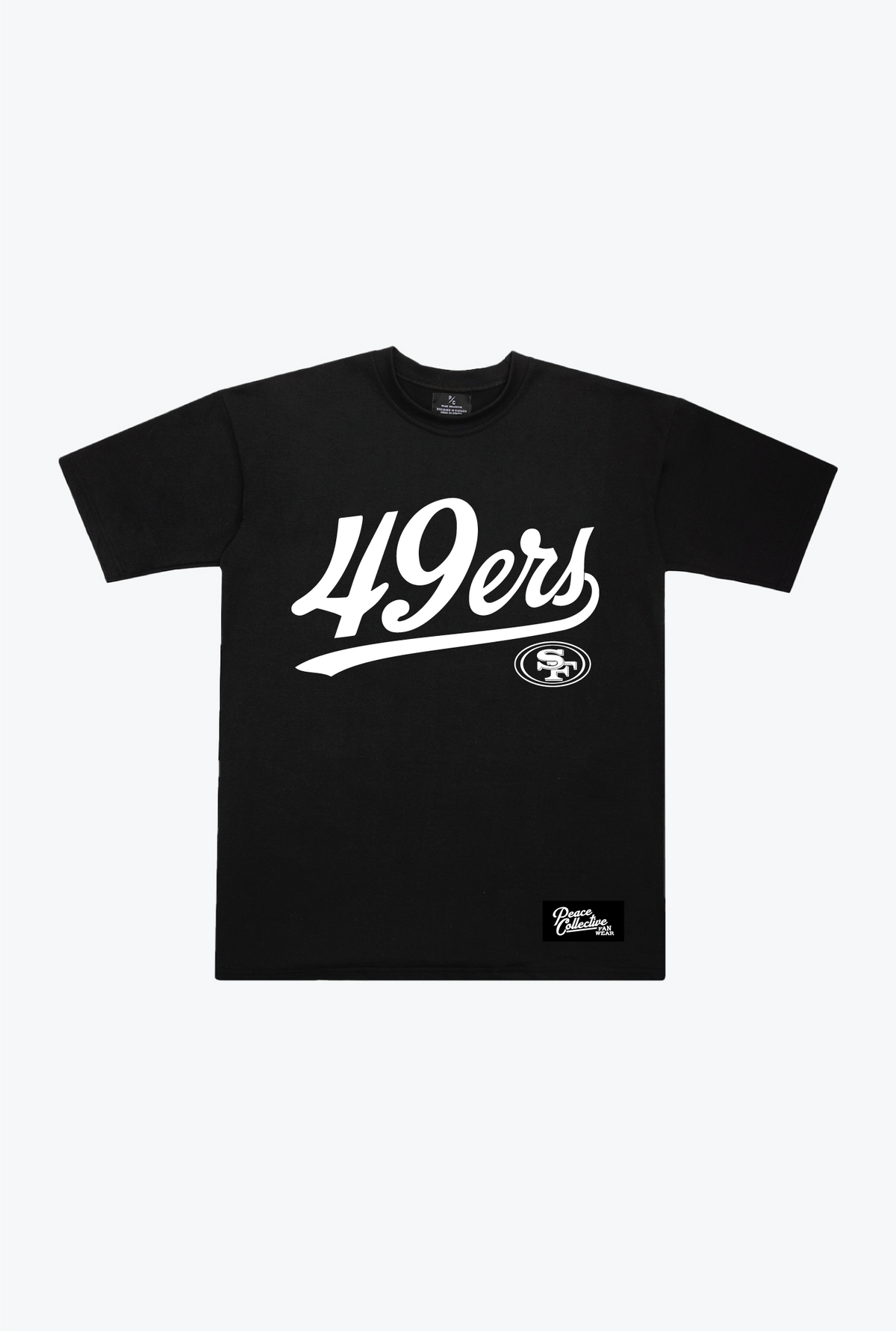 San Francisco 49ers Script Heavyweight T-Shirt - Black