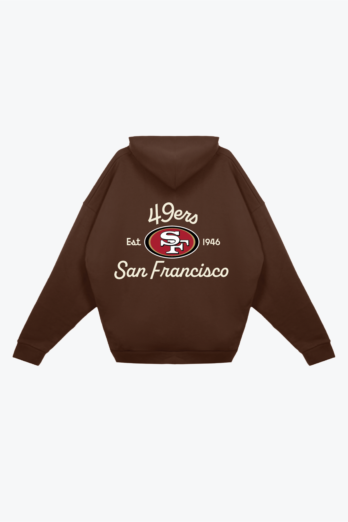 San Francisco 49ers Fanleisure Heavyweight Hoodie - Brown