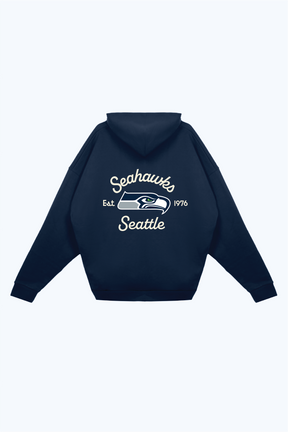 Seattle Seahawks Fanleisure Heavyweight Hoodie - True Navy