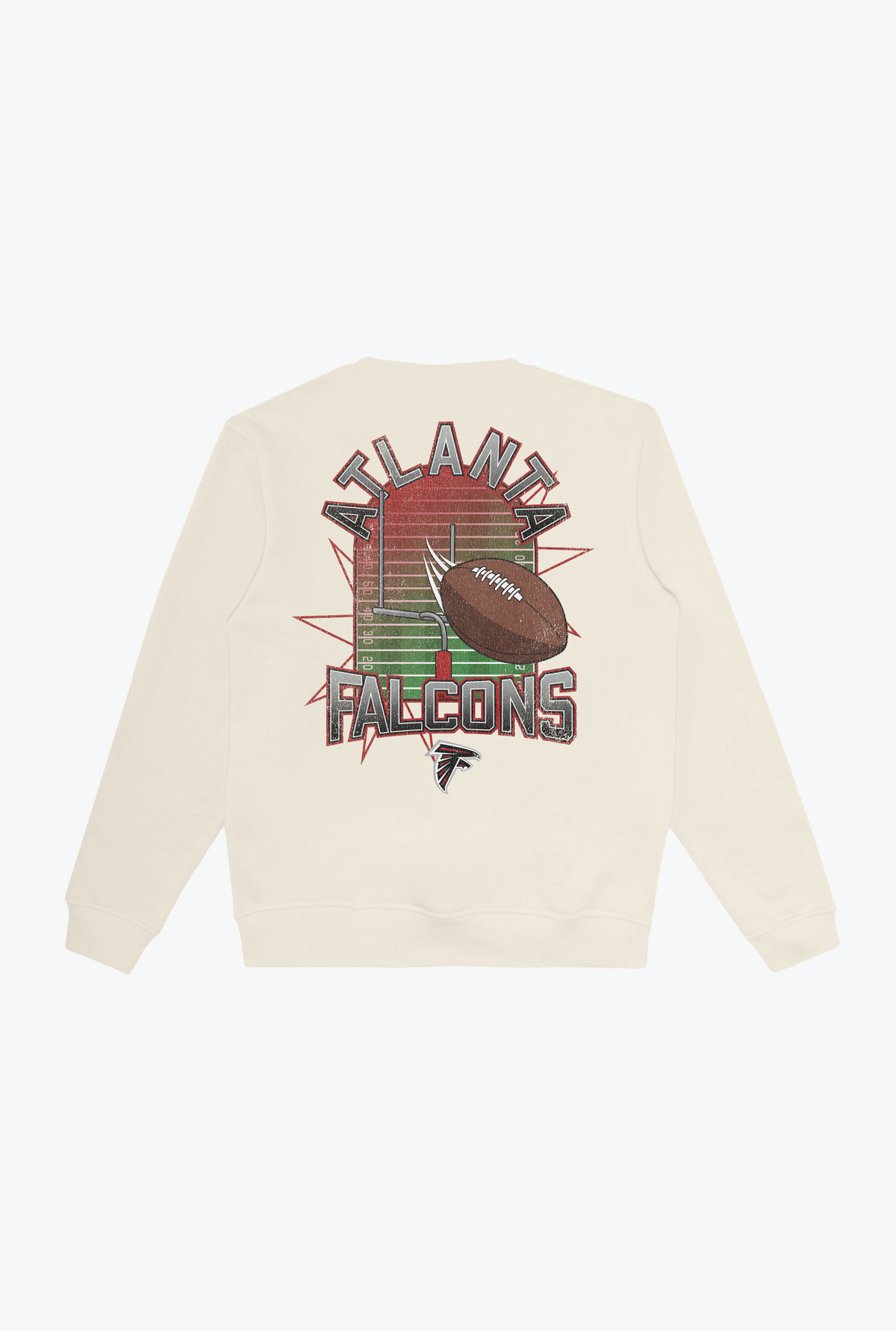 Atlanta Falcons Vintage Clubhouse Score Crewneck - Ivory