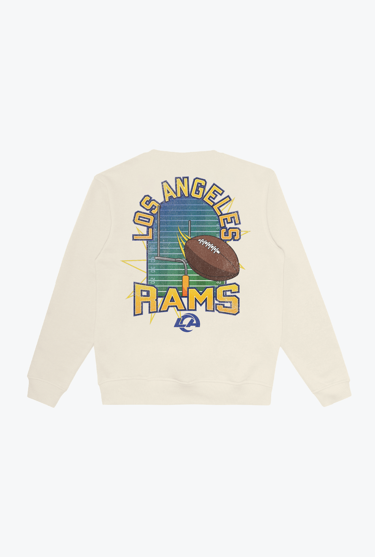 Los Angeles Rams Vintage Clubhouse Score Crewneck - Ivory