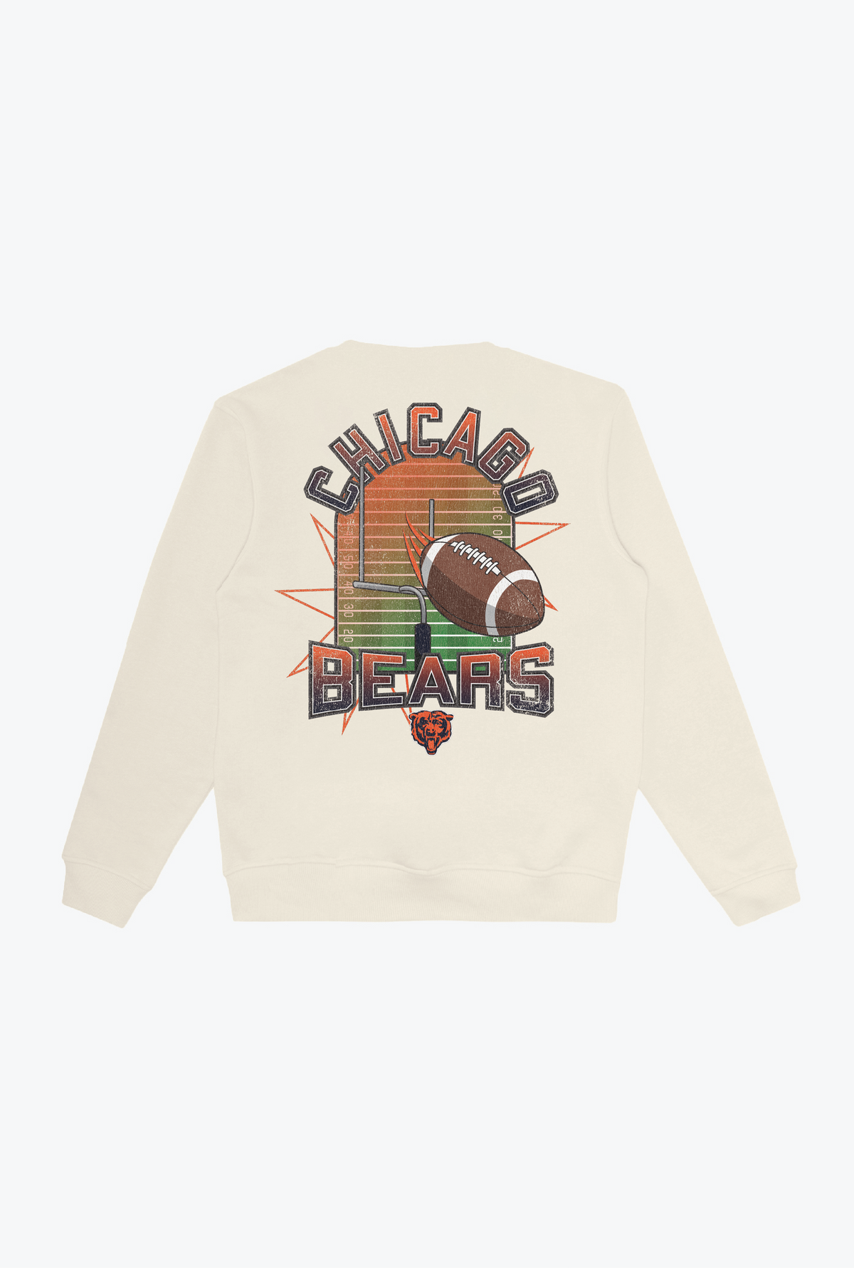 Chicago Bears Vintage Clubhouse Score Crewneck - Ivory
