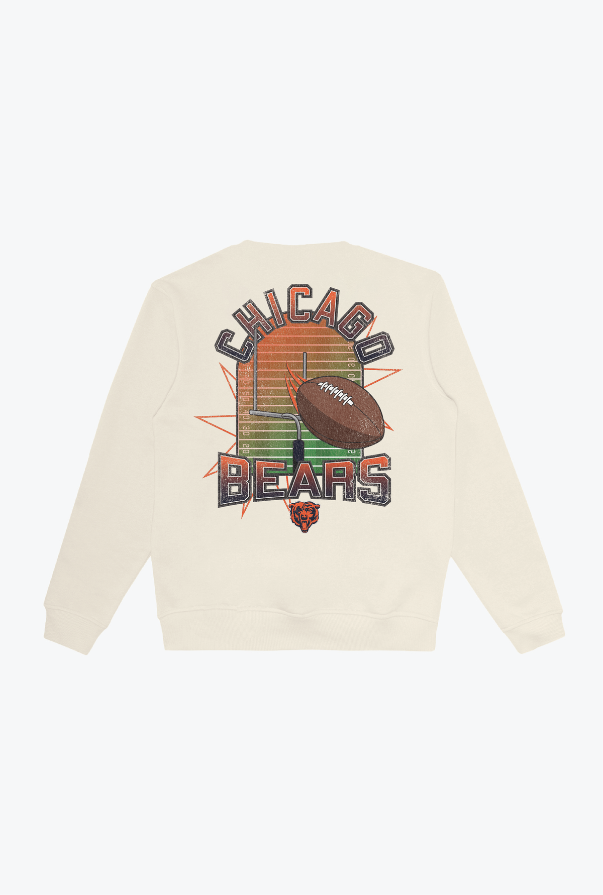 Chicago Bears Vintage Clubhouse Score Crewneck - Ivory
