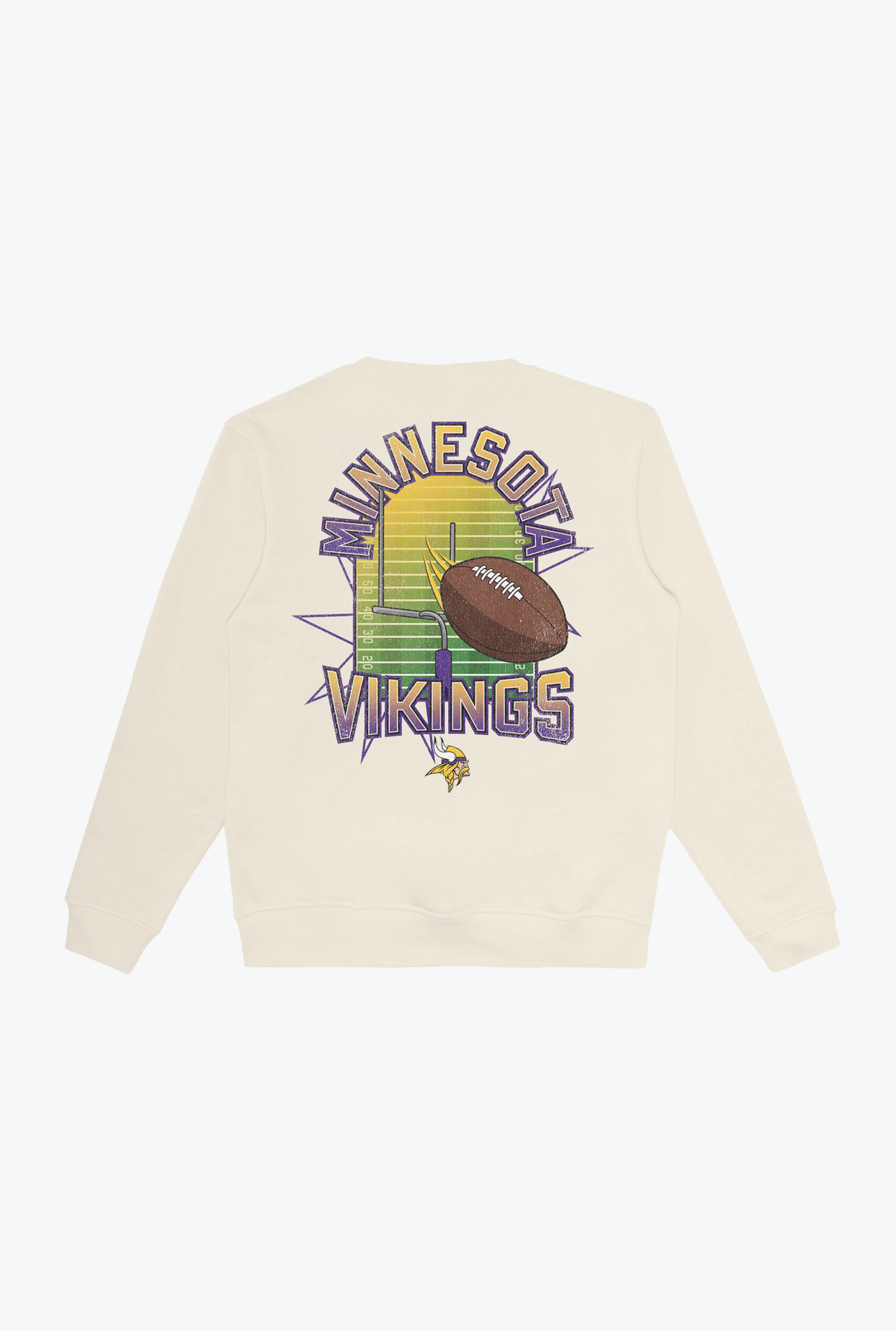 Minnesota Vikings Vintage Clubhouse Score Crewneck - Ivory