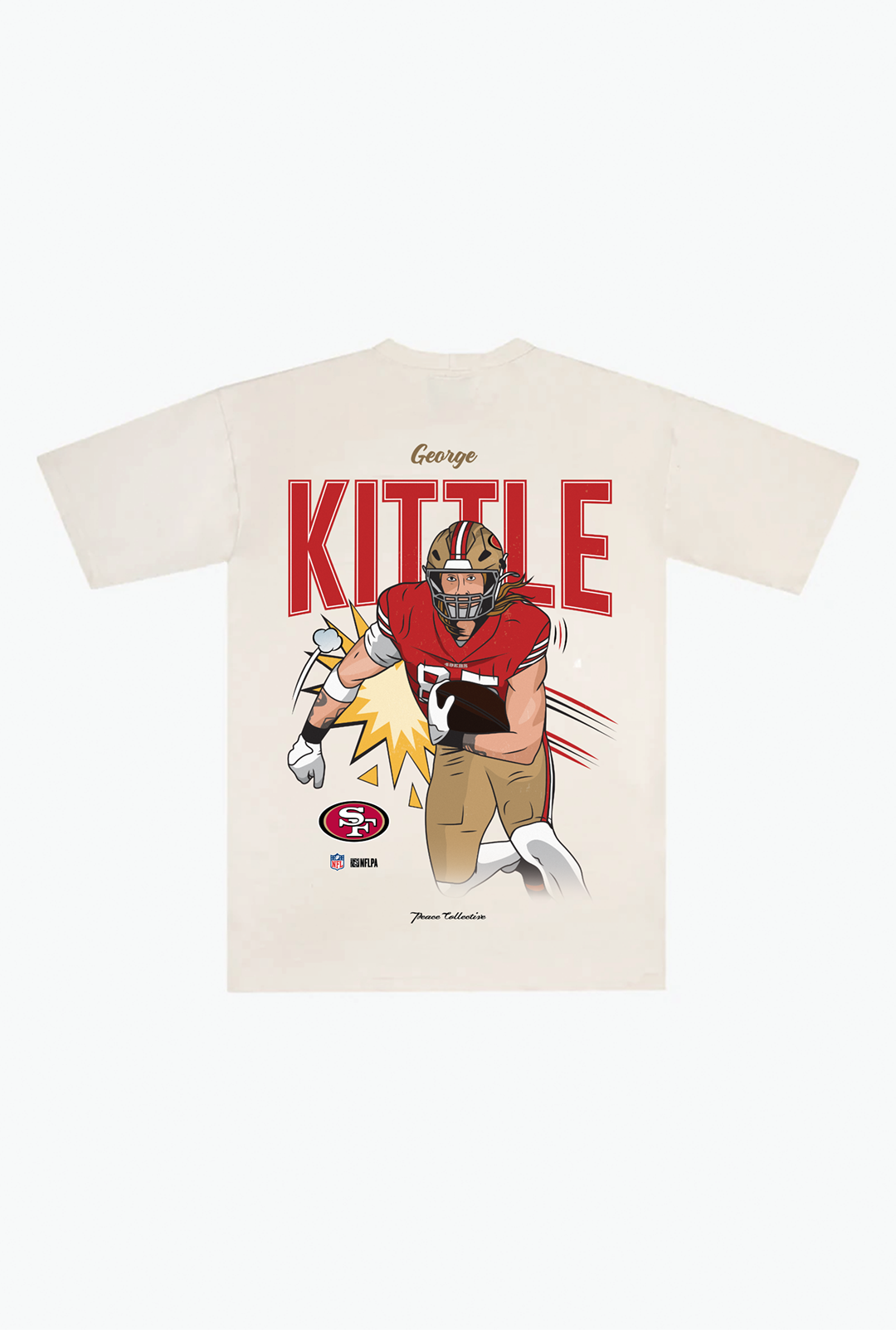George Kittle Heavyweight T-Shirt - Ivory