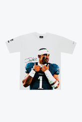 Jalen Hurts Heavyweight Garment Dyed T-Shirt - White