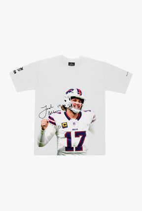 Josh Allen Heavyweight Garment Dyed T-Shirt - White