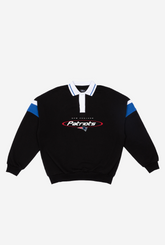 New England Patriots Oversized Rugby - Black / Royal