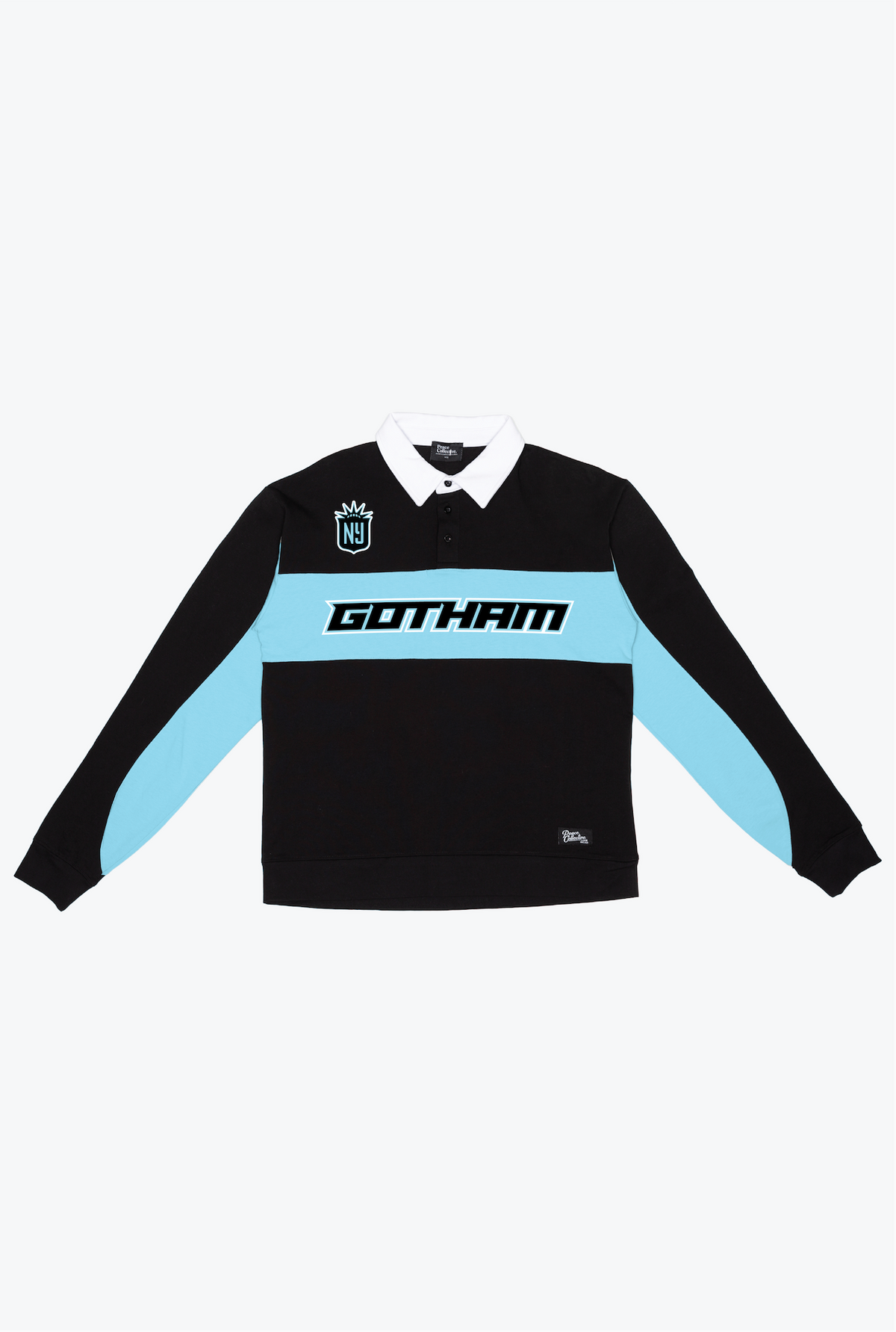 Gotham FC Rugby Polo - Black / Sky Blue