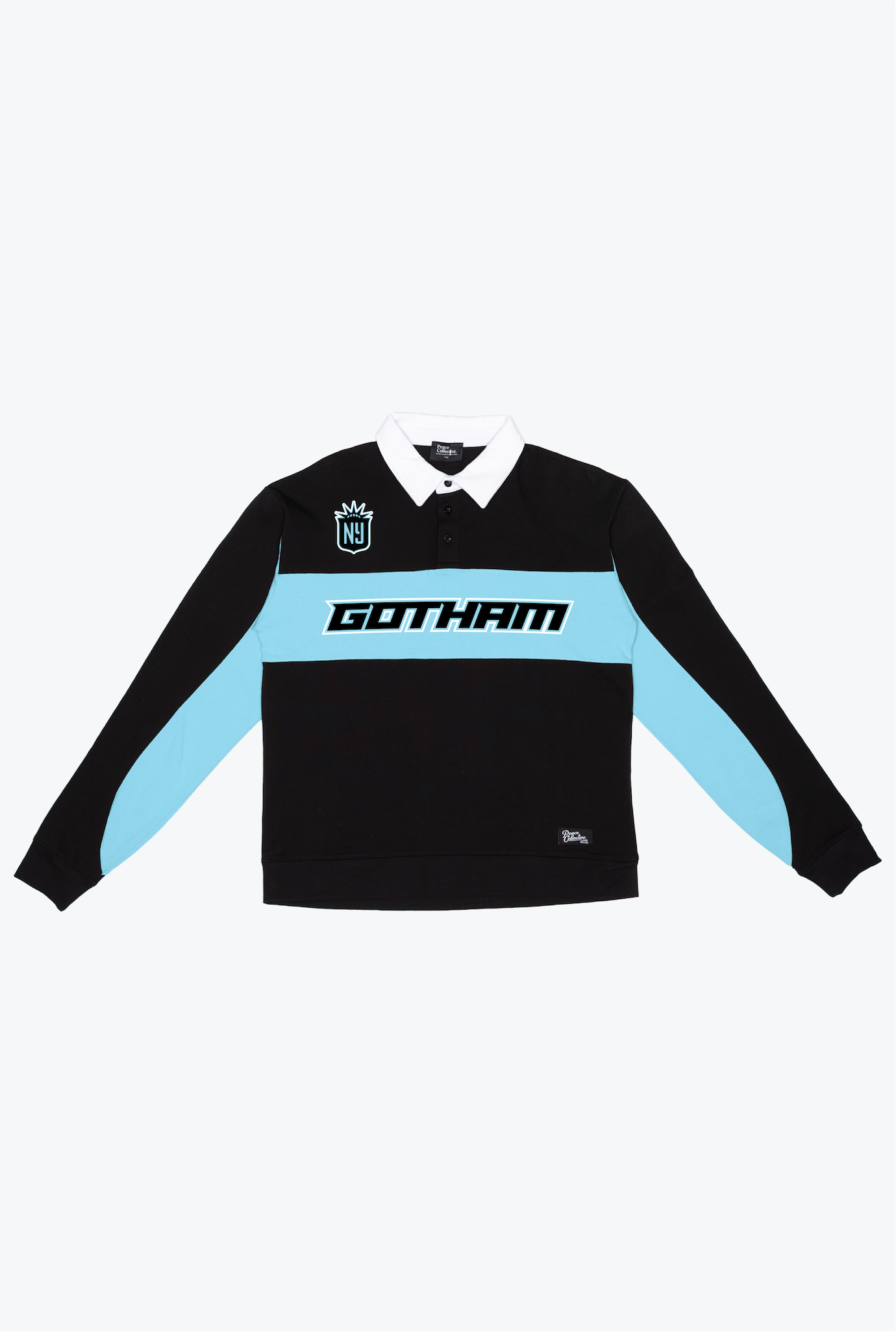 Gotham FC Rugby-Polo - Schwarz / Hellblau