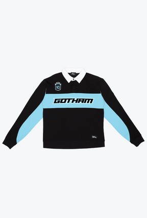 Gotham FC Rugby-Polo - Schwarz / Hellblau