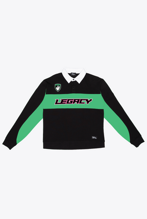 Boston Legacy FC Rugby Polo - Black / Green