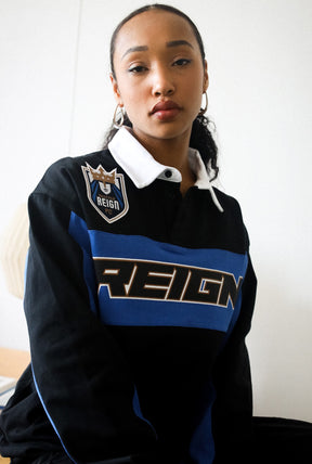 Seattle Reign FC Rugby Polo - Black / Royal