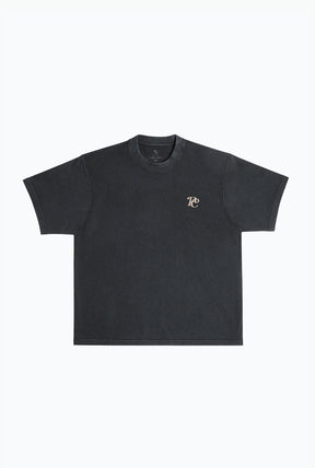 Cherry Peace Heavyweight Garment Dyed T-Shirt - Black