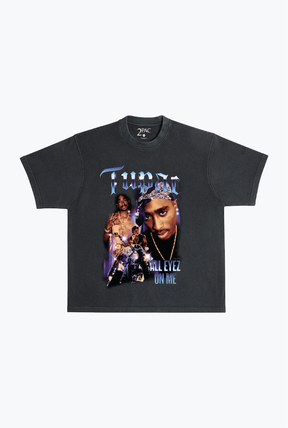 Tupac Heavyweight Garment Dyed T-Shirt - Black