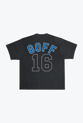 Jared Goff Heavyweight Garment Dyed T-Shirt - Black