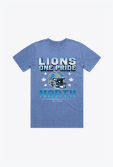Detroit Lions One Pride North Heavyweight Garment Dyed T-Shirt - Blue