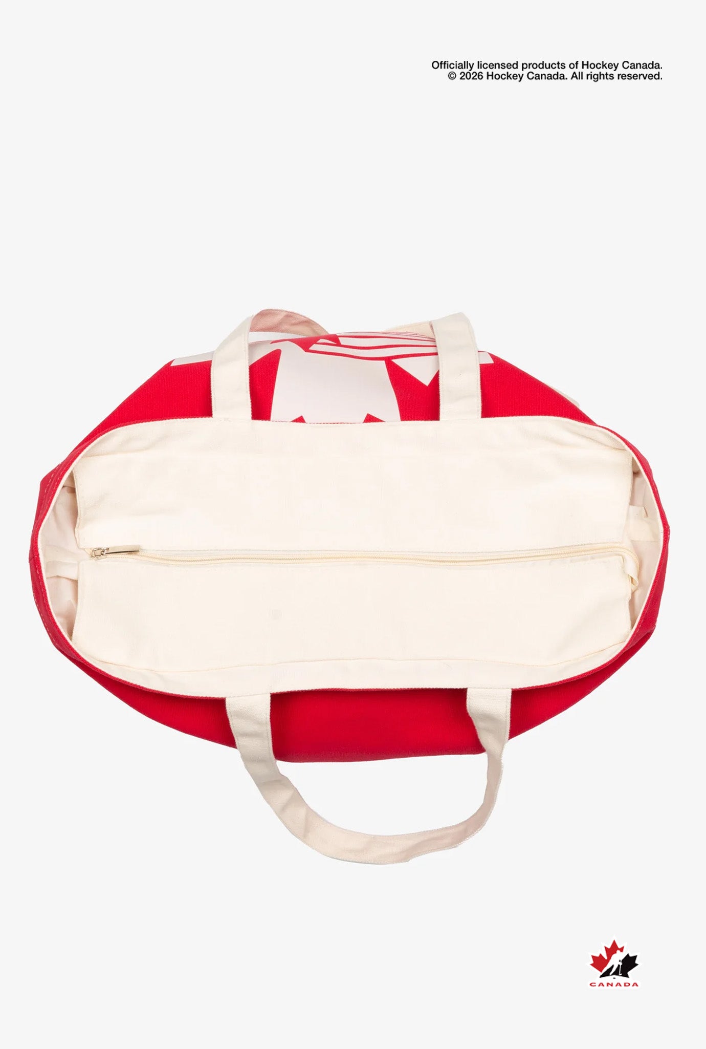 Hockey Canada Tote Bag - Ivory / Red