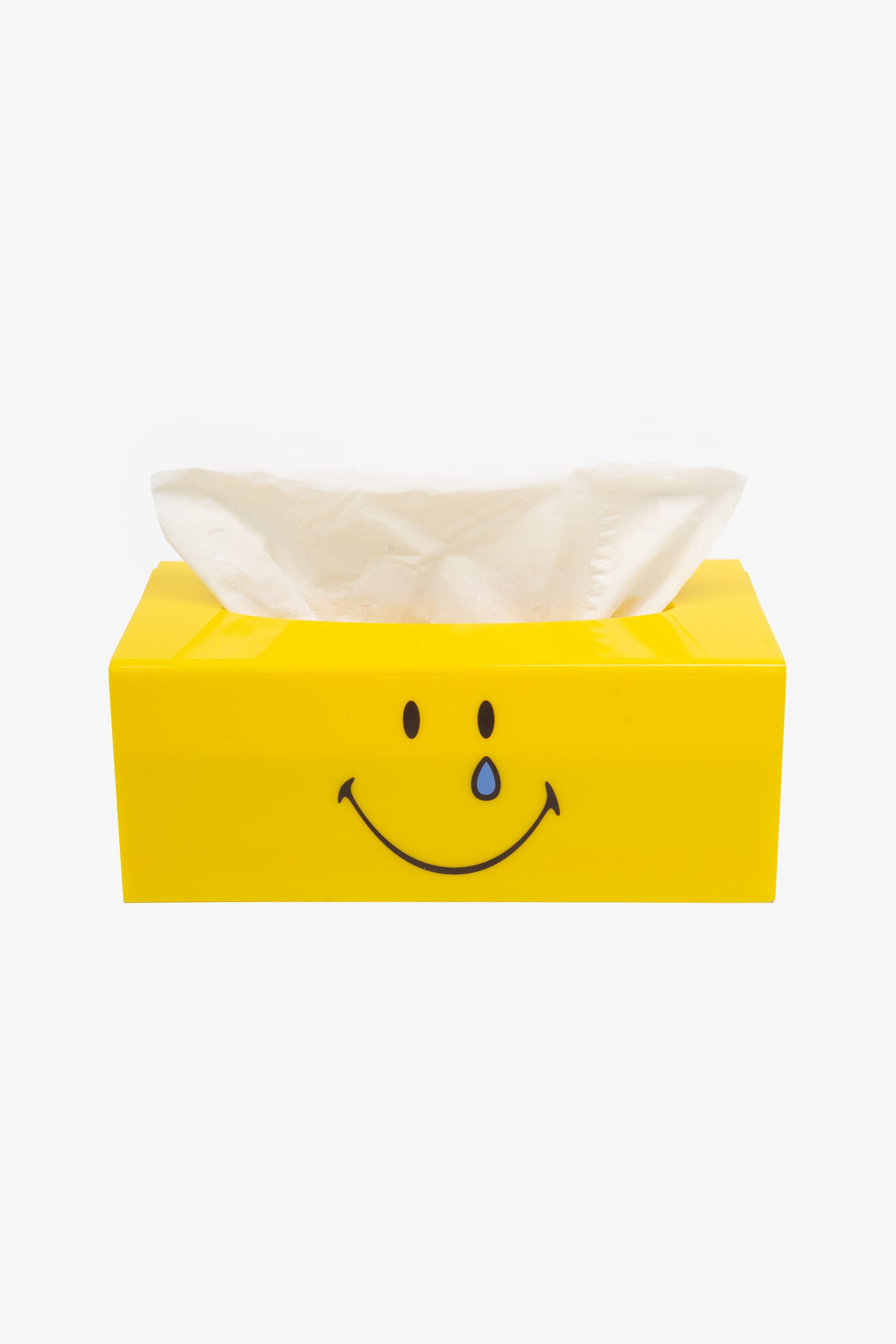 SMILEY: Being Human is Hard Tissue Box - Yellow