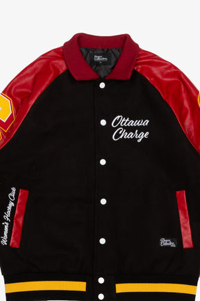 Ottawa Charge Women's Cropped Varsity Jacket - Red