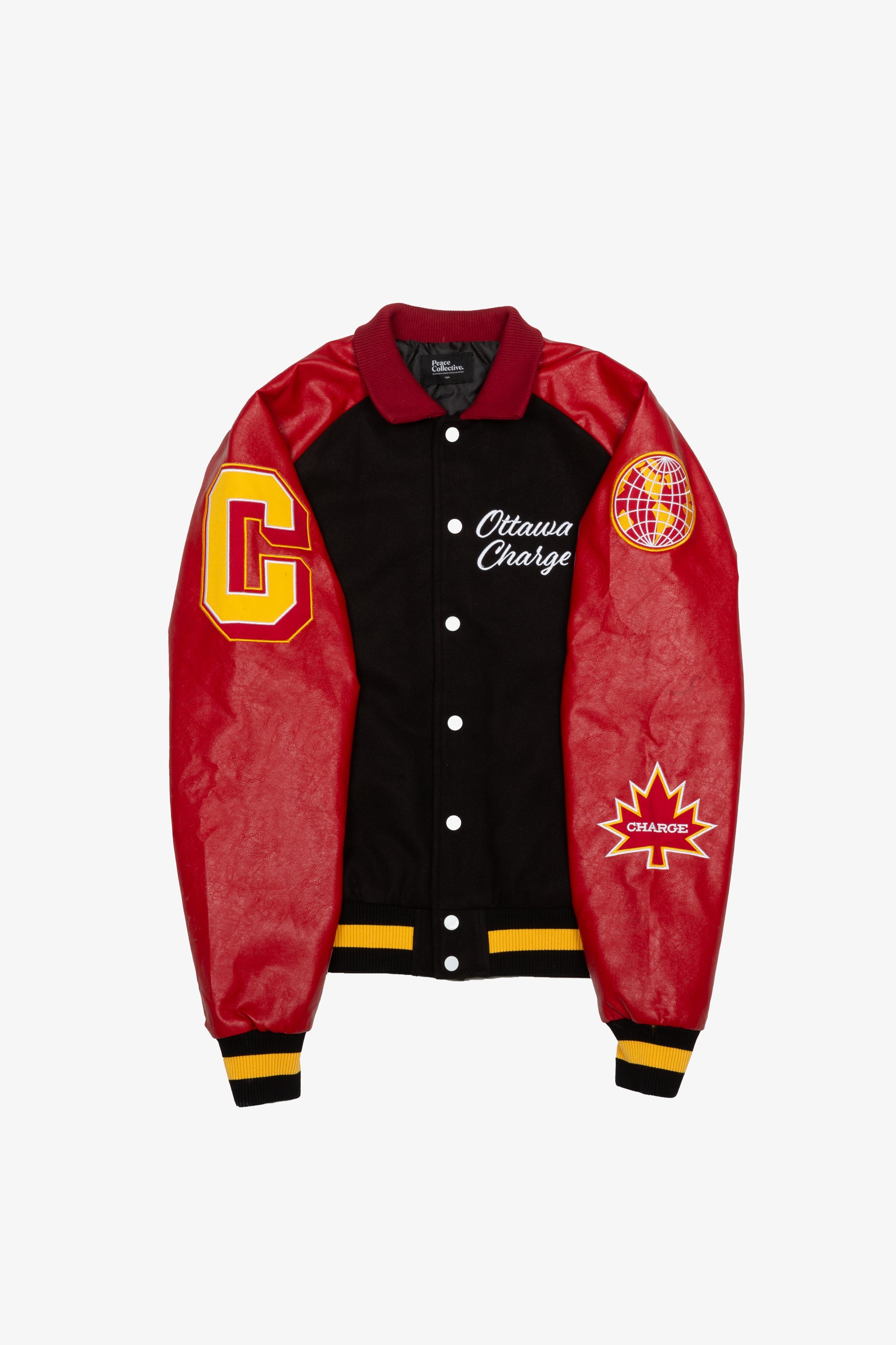 Ottawa Charge Women's Cropped Varsity Jacket - Red