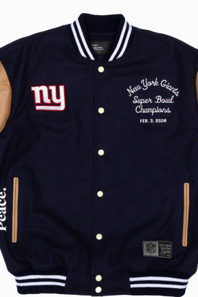 Super Bowl 2008 New York Giants vs. New England Patriots Varsity Jacket - Royal