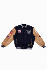 Super Bowl 2008 New York Giants vs. New England Patriots Varsity Jacket - Royal