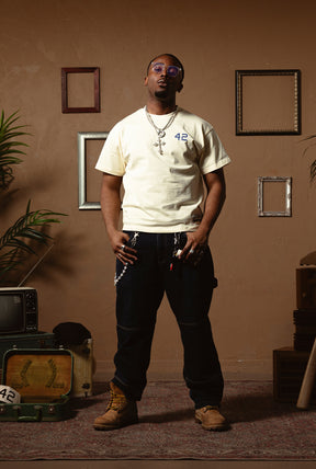 P/C x Jackie Robinson Vintage Heavyweight T-Shirt - Ivory
