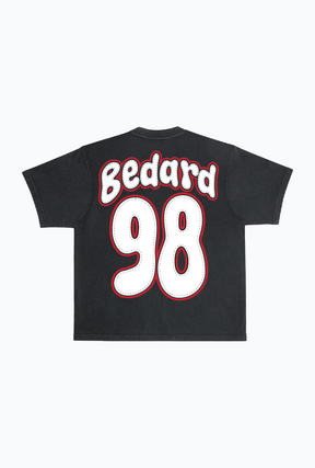 Connor Bedard Heavyweight Garment Dyed T-Shirt - Black