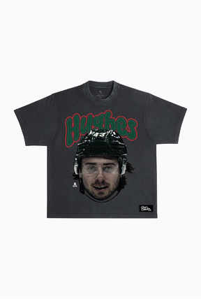 Quinn Hughes Heavyweight Garment Dyed T-Shirt - Black