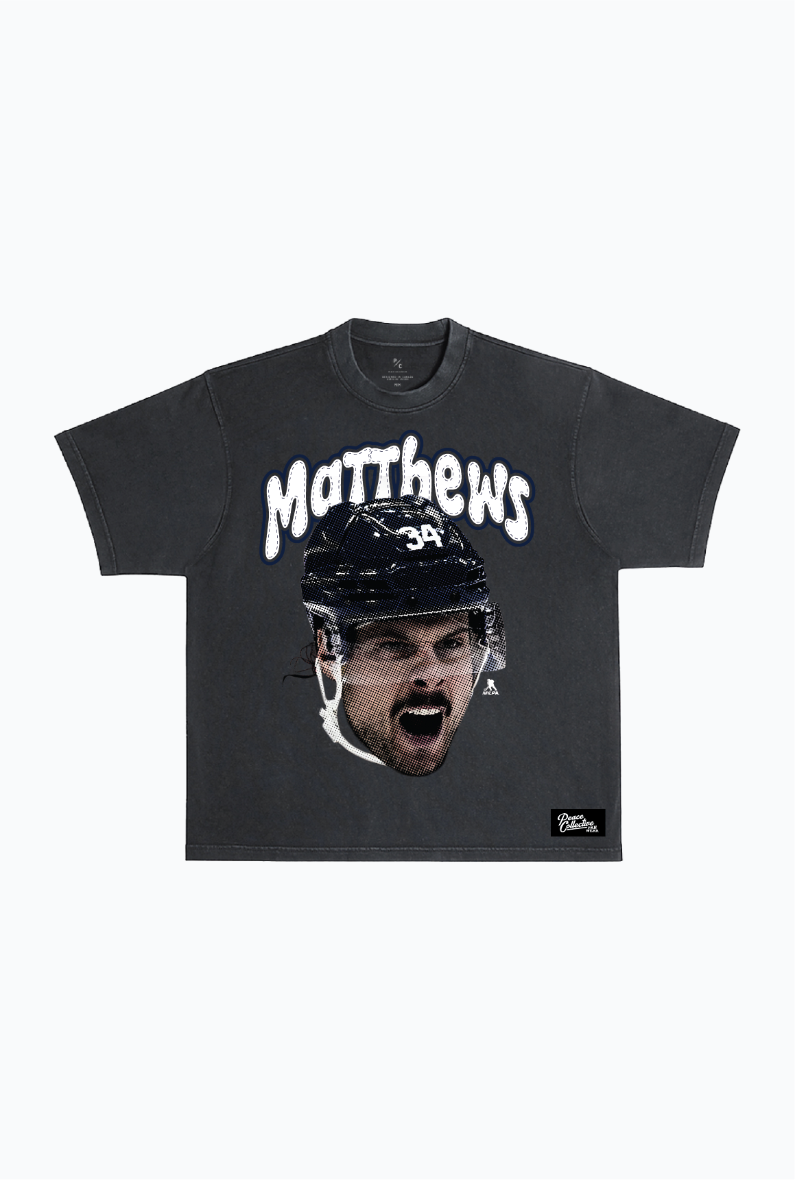 Auston Matthews Heavyweight Garment Dyed T-Shirt - Black