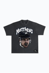 Auston Matthews Heavyweight Garment Dyed T-Shirt - Black