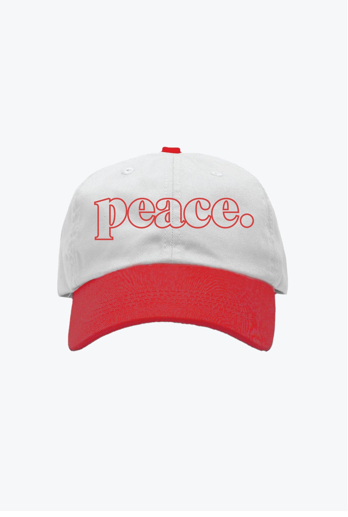Peace Basics Dad Cap - Red