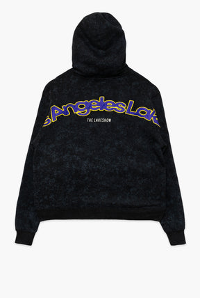 Los Angeles Lakers Sport Through Texture Heavyweight Full Zip Hoodie - Black