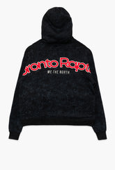 Toronto Raptors Sport Through Texture Heavyweight Full Zip Hoodie - Black