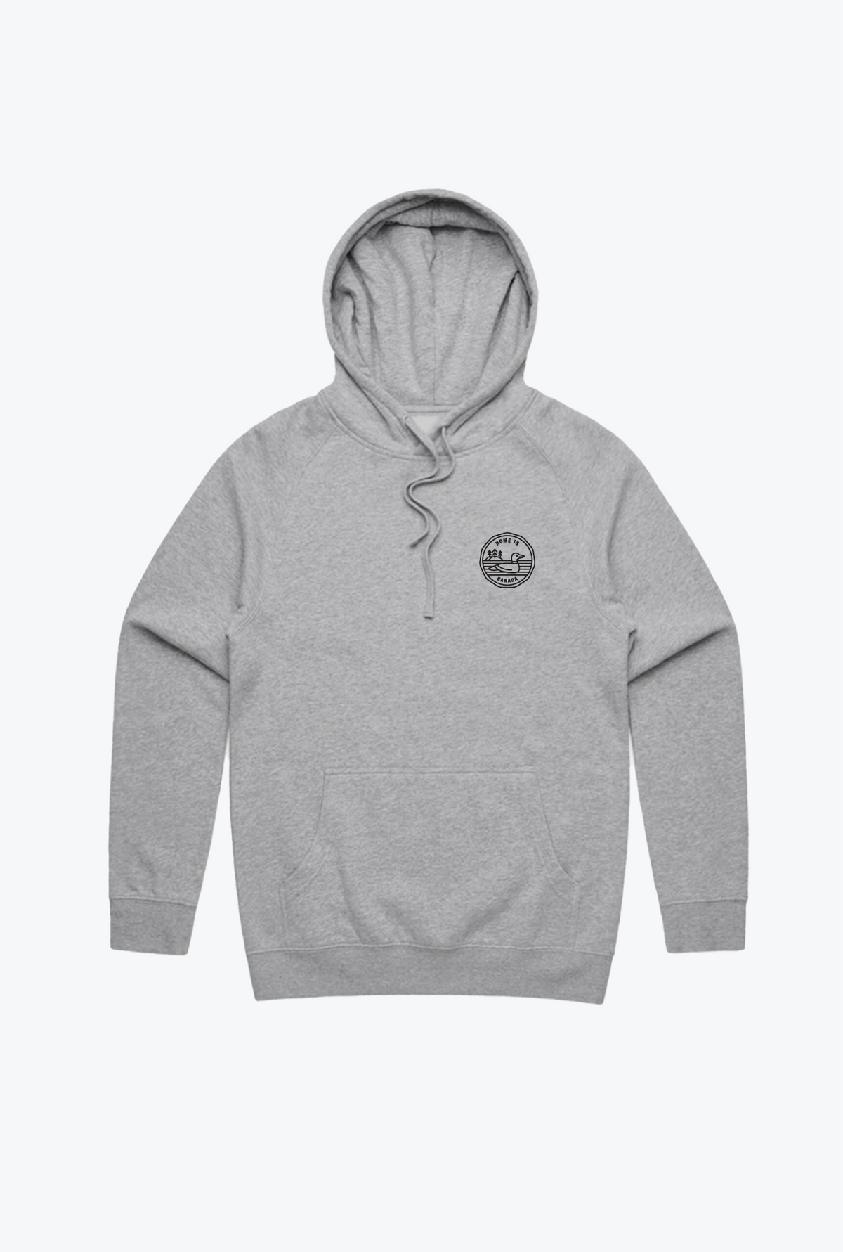 Home is Canada Loonie Hoodie - Grey