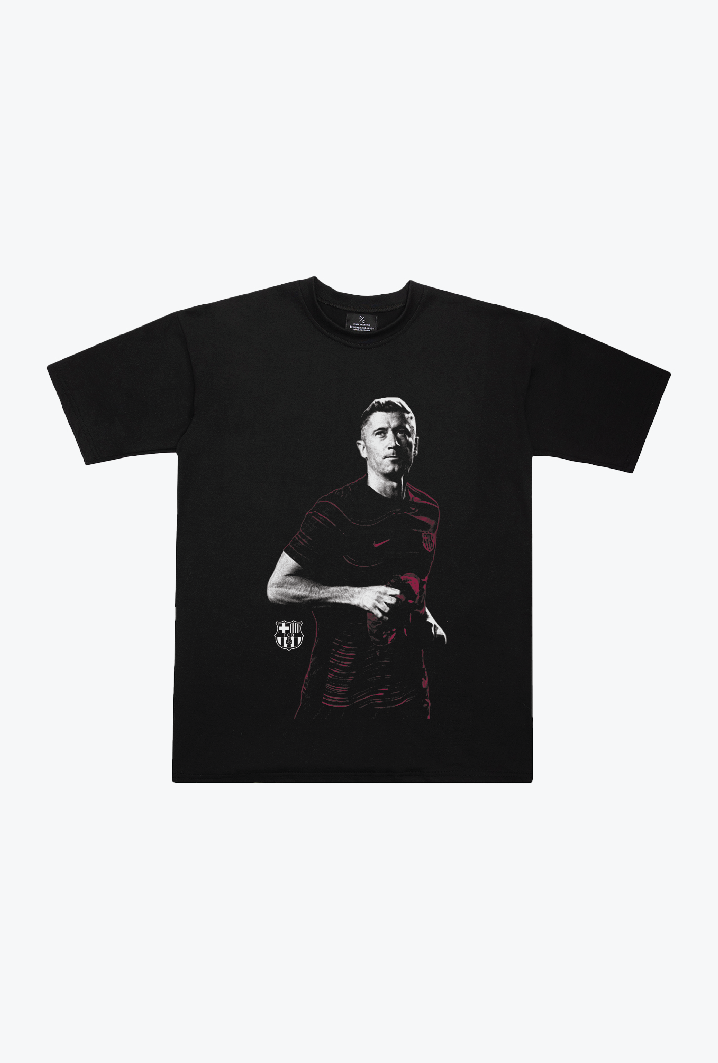 FC Barcelona: Robert Lewandowski Icon Heavyweight T-Shirt - Black