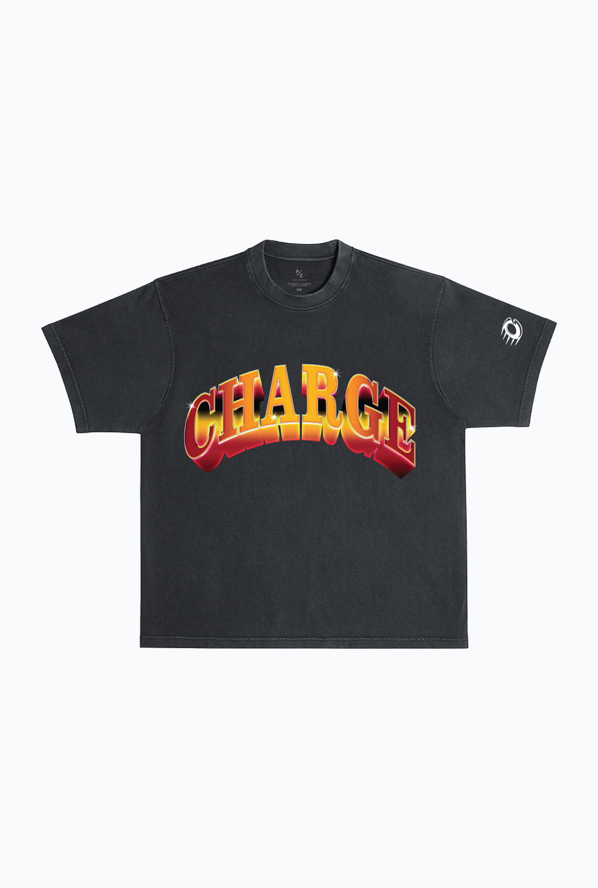 Ottawa Charge Graffiti Heavyweight Garment Dyed T-Shirt - Off Black