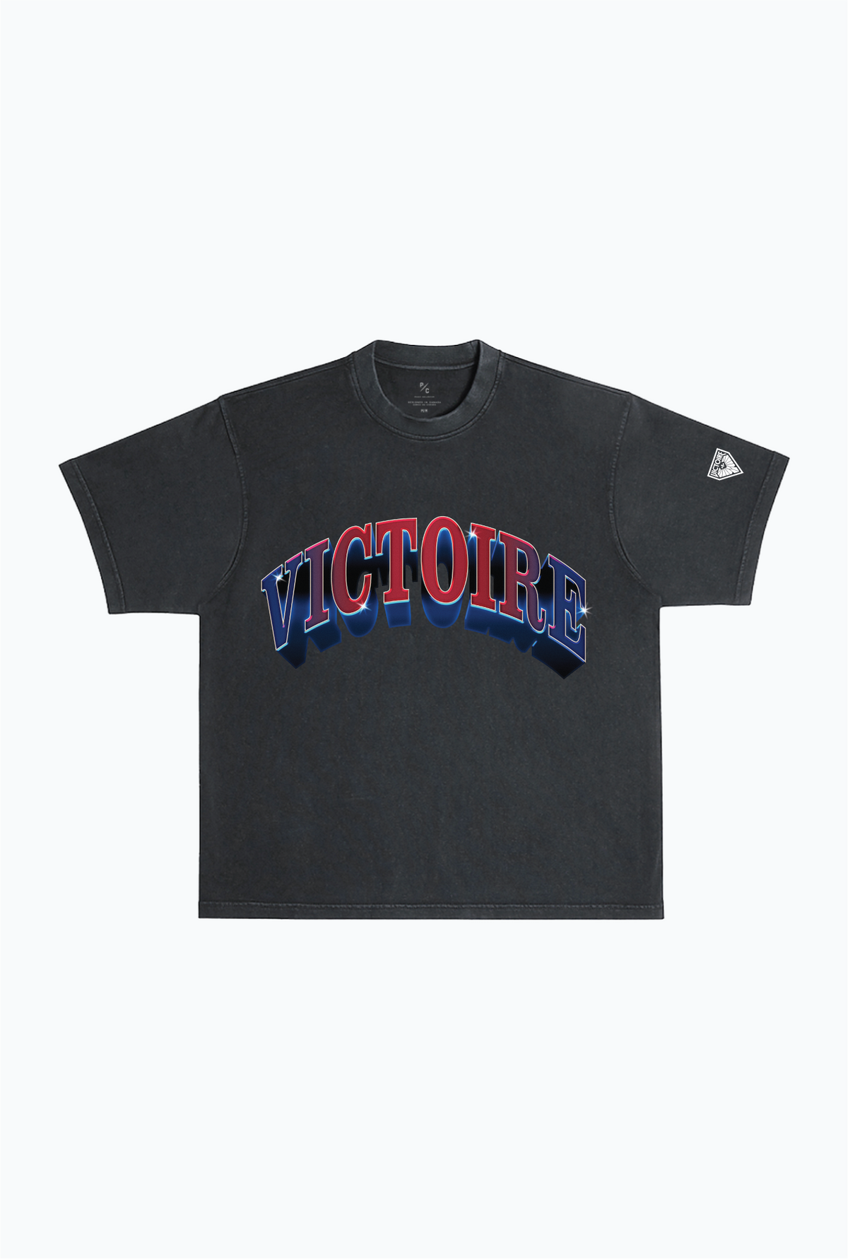 Montréal Victoire Graffiti Heavyweight Garment Dyed T-Shirt - Off Black