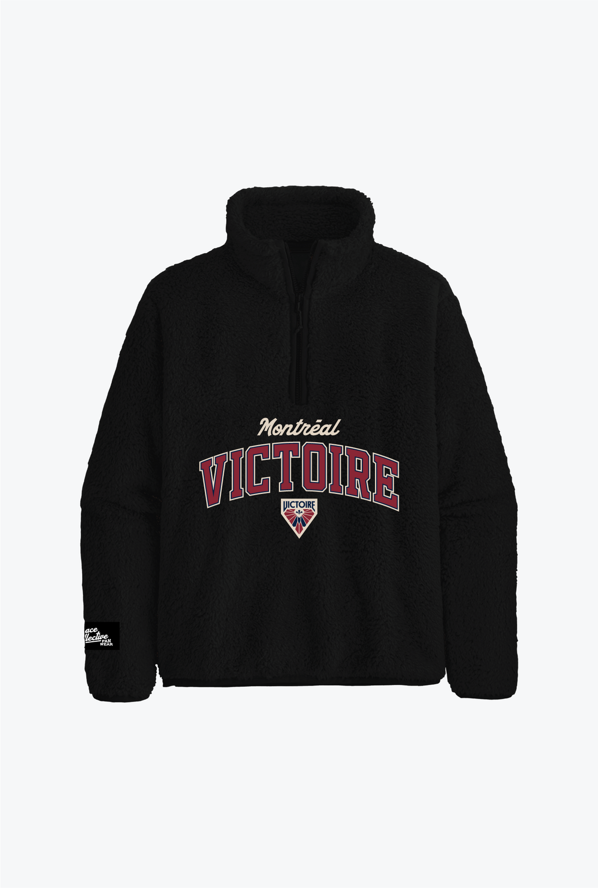 Montreal Victoire High Pile Fleece Quarter Zip - Black
